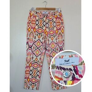 SHAFT Jeans Womens Size 30 Tribal Ethnic Print Pants Vibrant Made In Italy